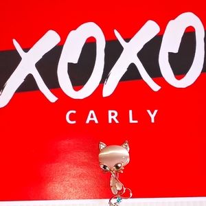 CAT 🙀 Moonstone & Rhinestoned Brooch